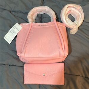 Pink Women's Handbag Set